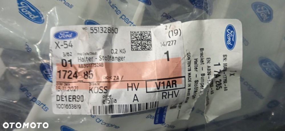 Oryginalny Uchwyt Ślizg Mocowanie Zderzaka RANGER Strona Prawa 1724285 - 2