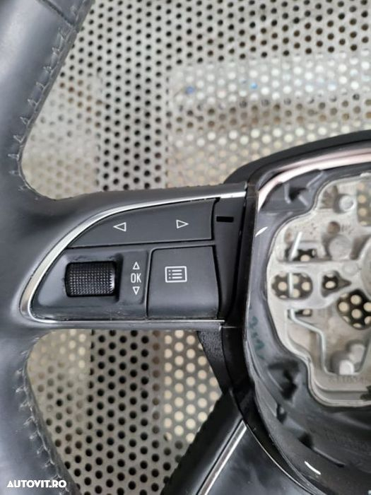 Volan Din Piele Cu Comenzi Audi A6 4G C7 An 2012-2018 Stare Foarte Buna - 4