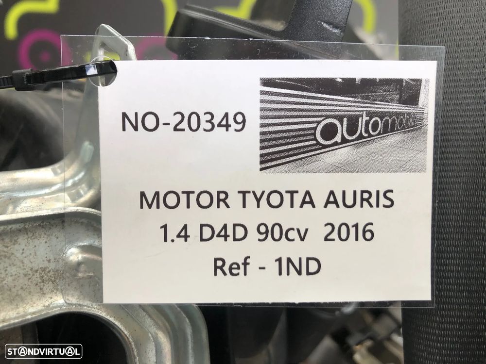 Motor Toyota Auris 1.4 90cv de 2016 - Ref. 1ND  -  NO. 20349 - 7