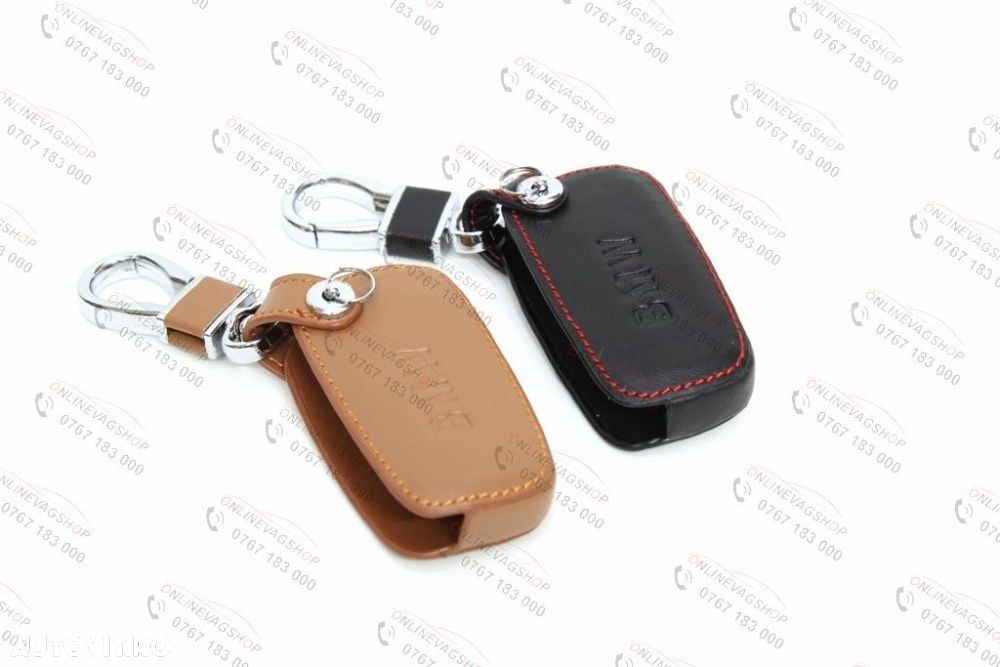 Husa BMW piele pentru cheie seria 1,3,5,6,7, E90 E92 E93 SMART - 2