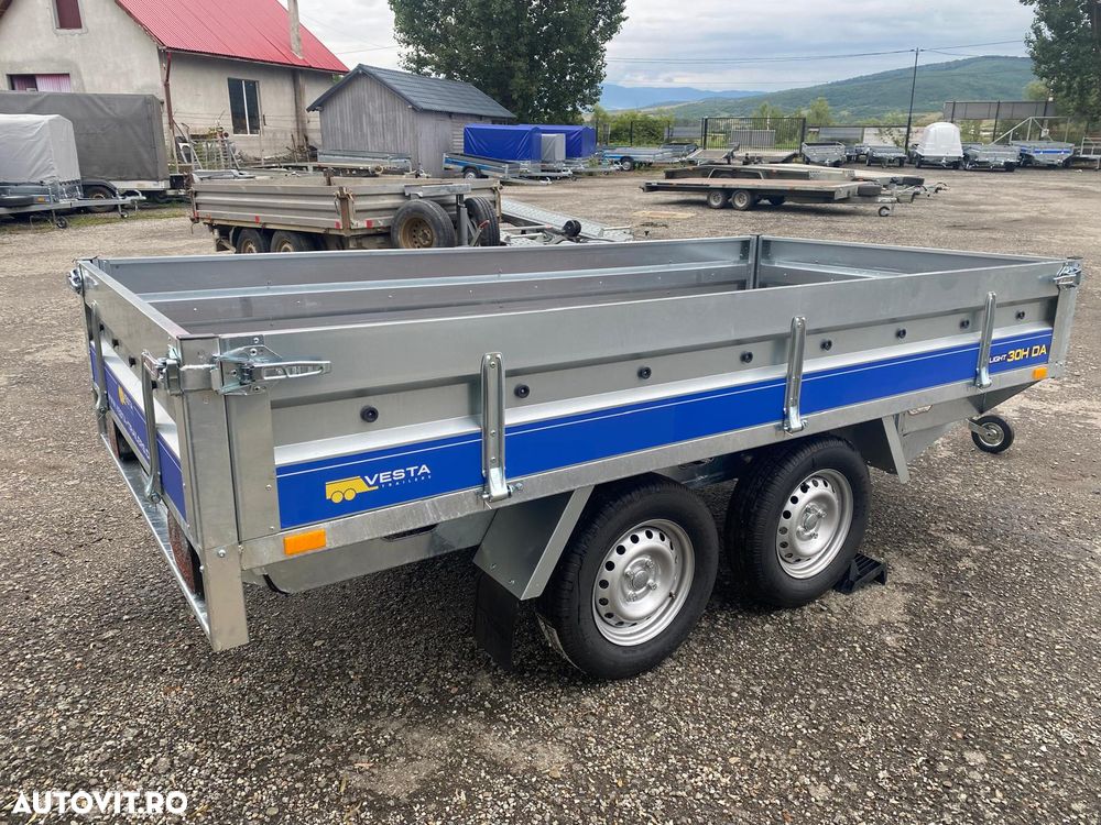 Vesta Remorca auto cu doua axe , 750 kg ,300/150/37cm - 8