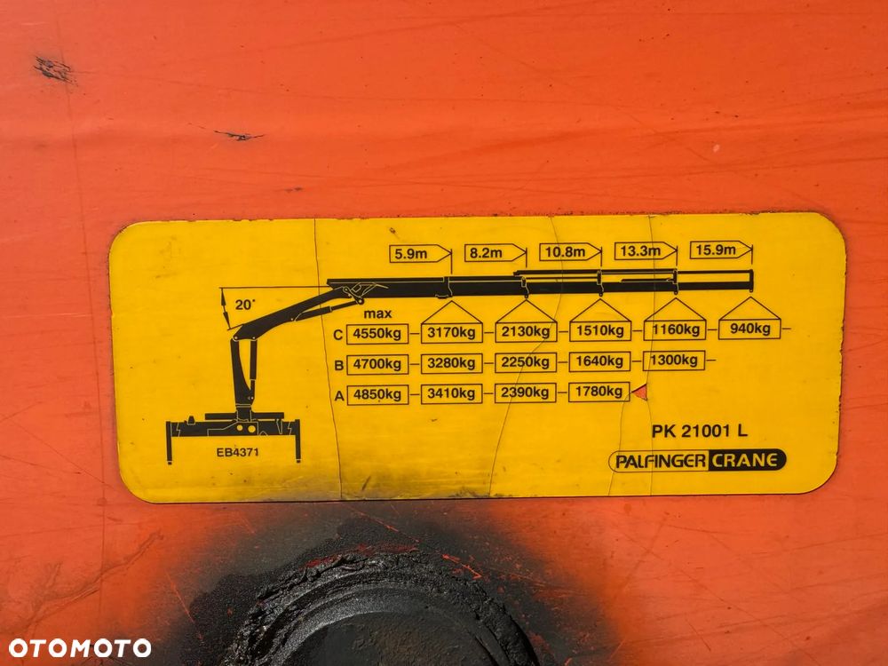 DAF XF 480 6x2 EURO6 SKRZYNIA Z HDS PALFINGER PK21000L - 14