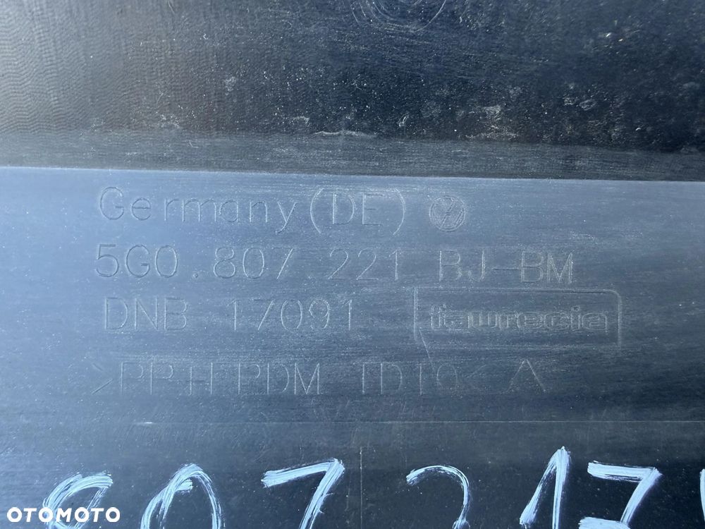 ZDERZAK PRZÓD VW GOLF VII 7 R20 5G0 ORYGINAŁ KOMPLET CHROMY KRATKI - 12