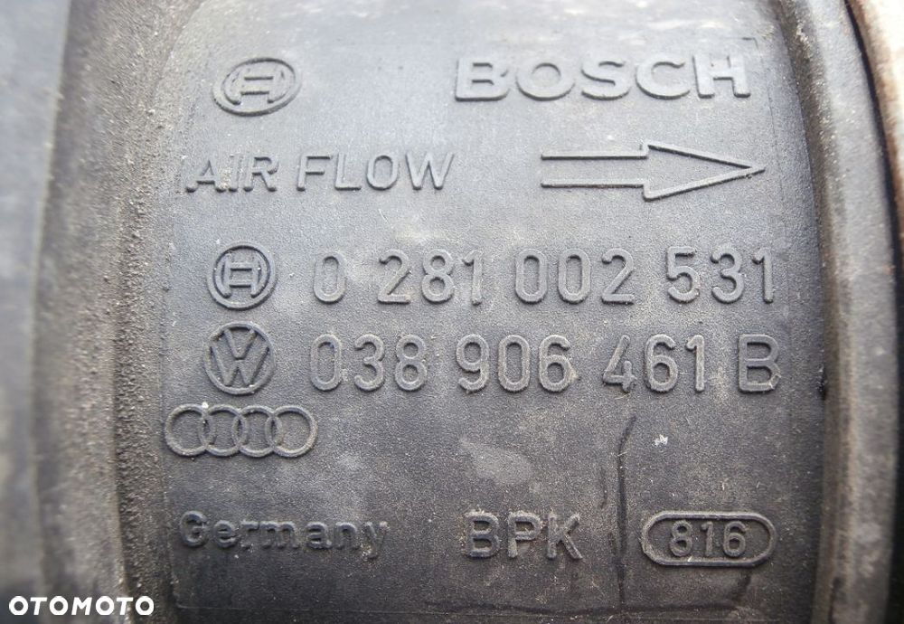 Przepływomierz AUDI VW GOLF SKODA OCTAVIA II SEAT LEON II 1.9 TDI 0281002531 038906461B - 1