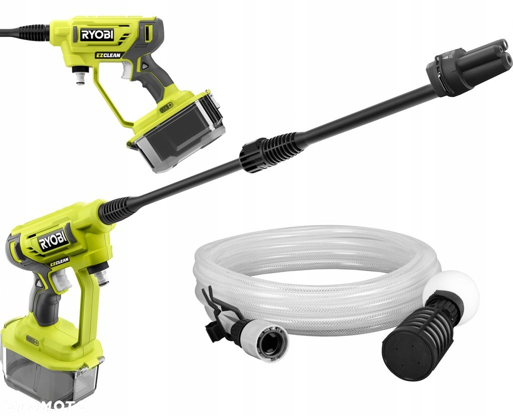 RYOBI AKUMULATOROWA MYJKA ciśnieniowa PISTOLET RY18PW22A 22BAR LANCA WĄŻ 6m - 2