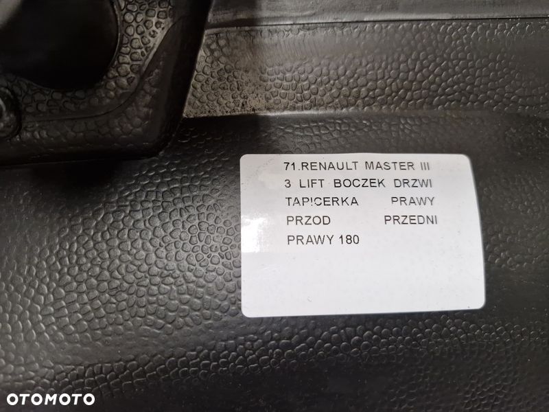 RENAULT MASTER III 3 LIFT BOCZEK DRZWI TAPICERKA PRAWY PRZÓD PRZEDNI PRAWY - 9