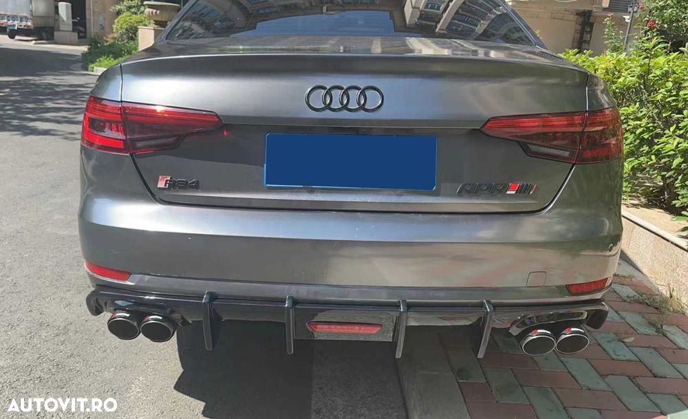 Difuzor cu LED Bara Spate SLINE AUDI A4/S4 B9, 2016-19, Evacuari Duble - 6