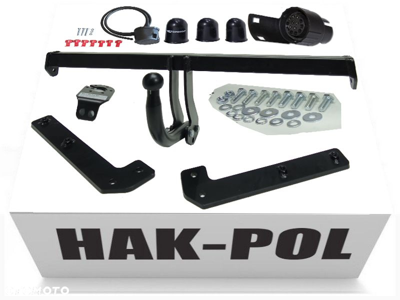 HAK HOLOWNICZY + WIĄZKA + GNIAZDO 7P + ADAPTER 7PIN/13P  FORD FOCUS MK1 I HTB 3+5D - 9
