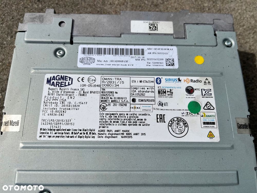 Nawigacja Ekran Alfa Stelvio 5554900104 50552421 - 5