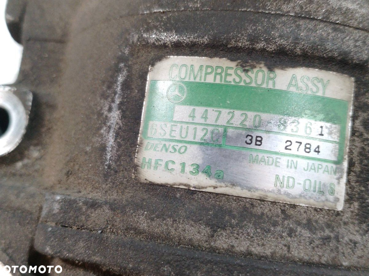 SPRĘŻARKA KLIMATYZACJI MERCEDESKLASA A 447220-8361 HFC134A 6SEU120 W168 1.6 - 6