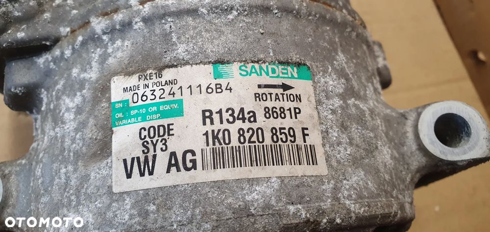 Sprężarka pompa klimatyzacji klimy VW Passat B6 2.0 TDI 1K0820859F - 6