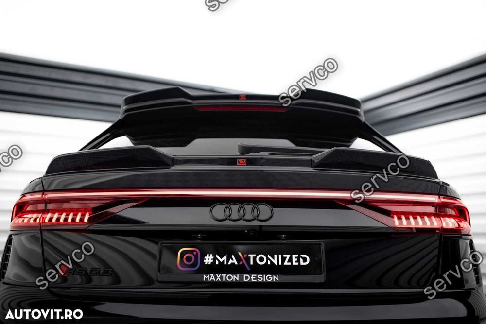 Eleron spoiler cap Audi Q8 Sline SQ8 RSQ8 Mk1 2019- v6 - Maxton Design - 4