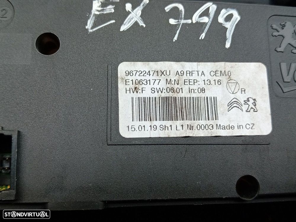 Botão / interruptor do AC PEUGEOT 2008 I (CU_) - 5