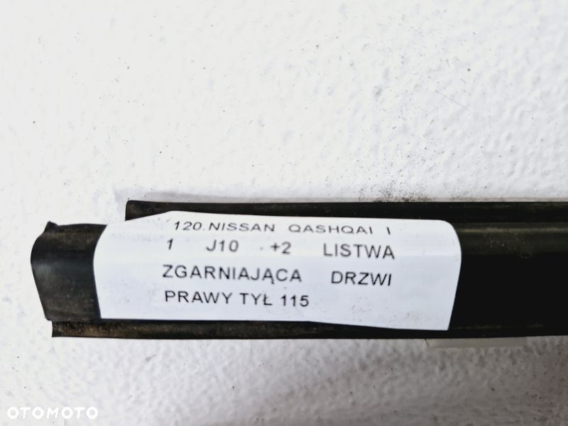 nissan qashqai 1 i j10 +2 listwa zgarniająca drzwi prawy tył prawa tylna - 2