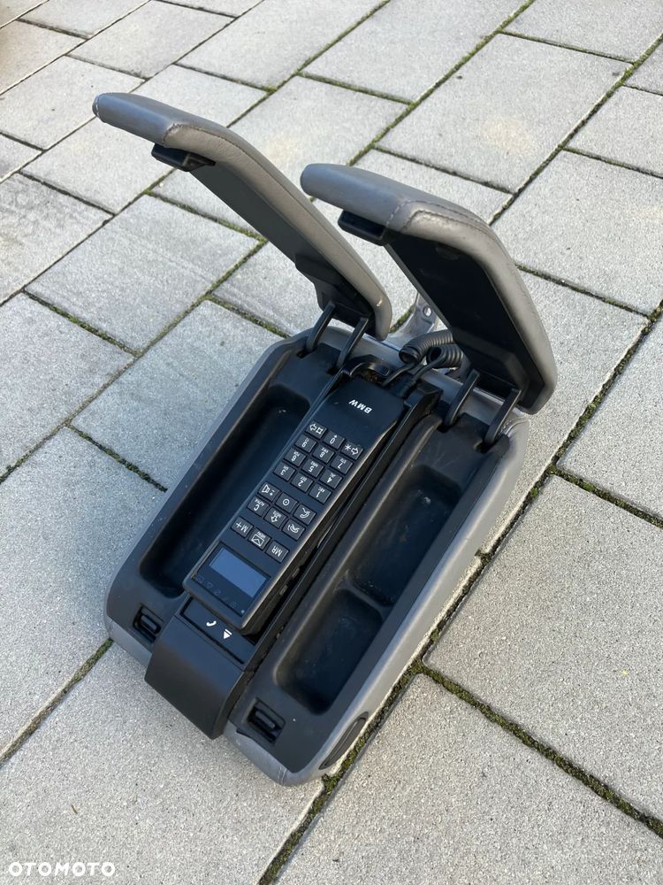 TELEFON BMW E38 PRZED LIFT WĄSKI WYSWIETLACZ PODŁOKIETNIK SZARY SCHOWKI RARYTAS - 7