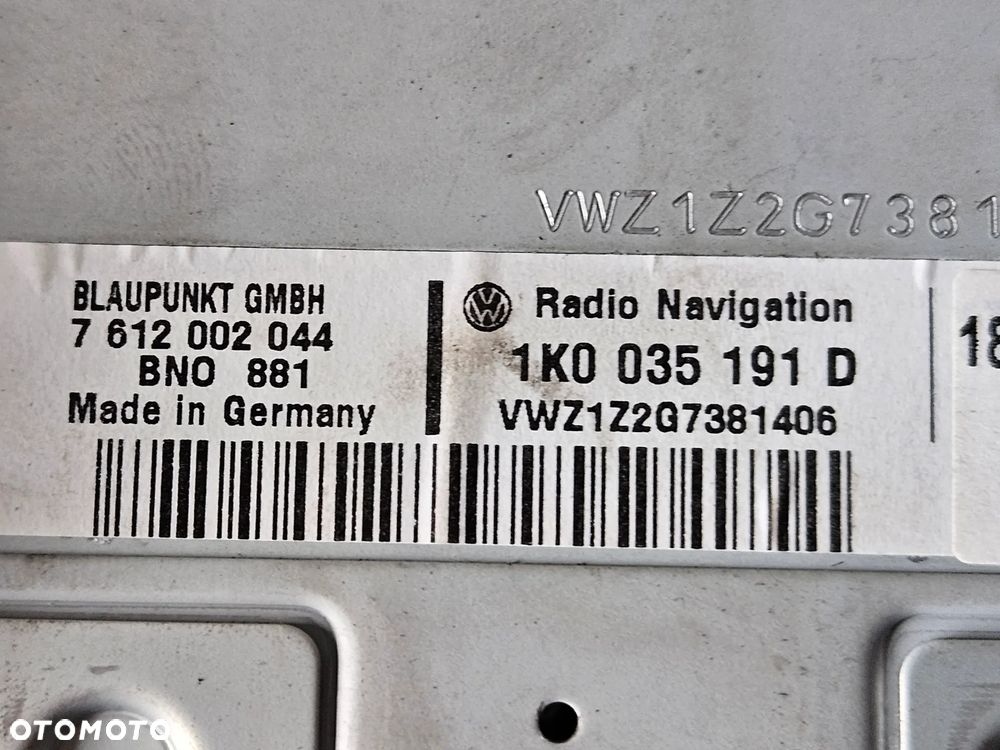 VW Passat B6 Golf Touran radio CD MP3 Nawigacja Navi 1K0035191D - 4