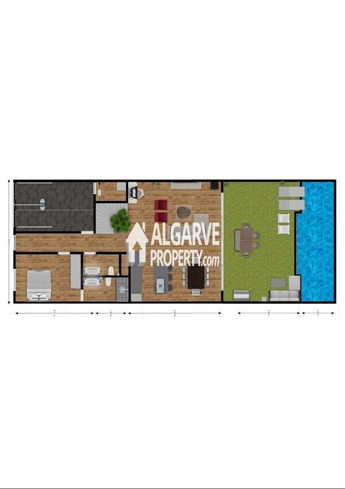 Moradia no Centro de Faro com 157 m² e Pátio com Piscina - Grande imagem: 3/28