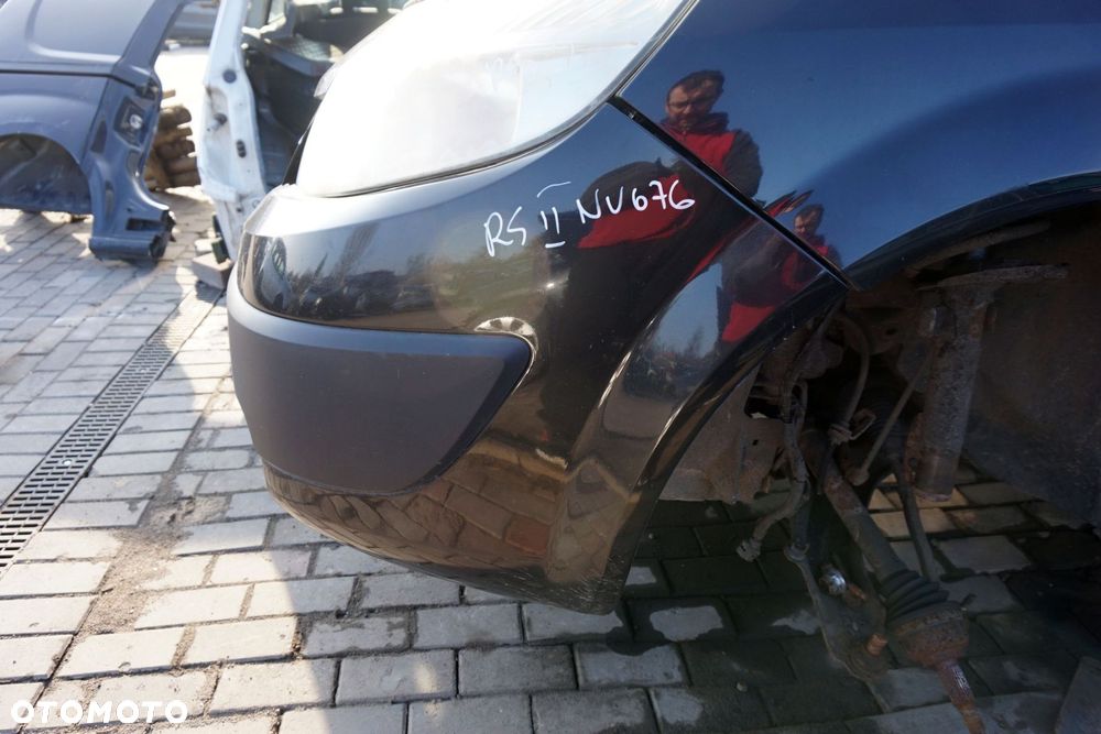 MASKA ZDERZAK BŁOTNIKI LAMPY SCENIC II PH1 NV676  RENAULT 2004-2006 CZARNY PRZÓD KOMPLETNY - 7