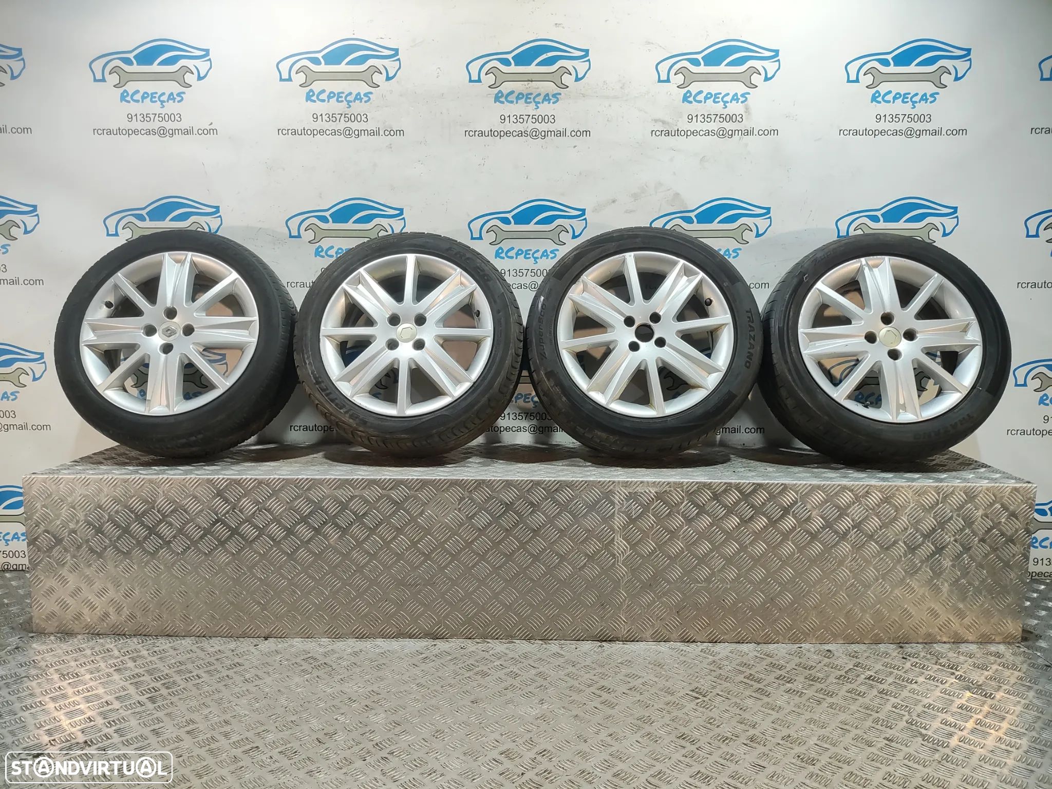 - Conjunto Jantes 17 Originais Renault Megane 2 MK2 6,5J ET49 4x100 - 1