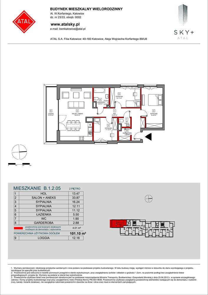 4-pokojowe mieszkanie 101m2 + loggia Bez Prowizji - Pełny obrazek: 2/24