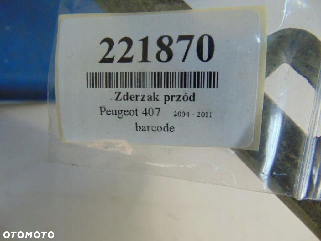 PEUGEOT 407 SEDAN ZDERZAK PRZÓD STAN WIDOCZNY NA ZDJĘCIU - 8