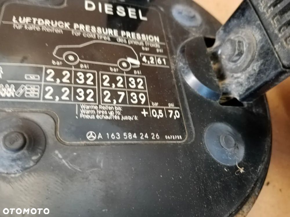 Klapka wlewu paliwa siłownik Mercedes ML W163 A1636300567 A1635842426 - 8