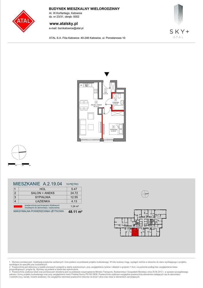 2-pokojowe mieszkanie 48m2 Bezpośrednio - Pełny obrazek: 2/24