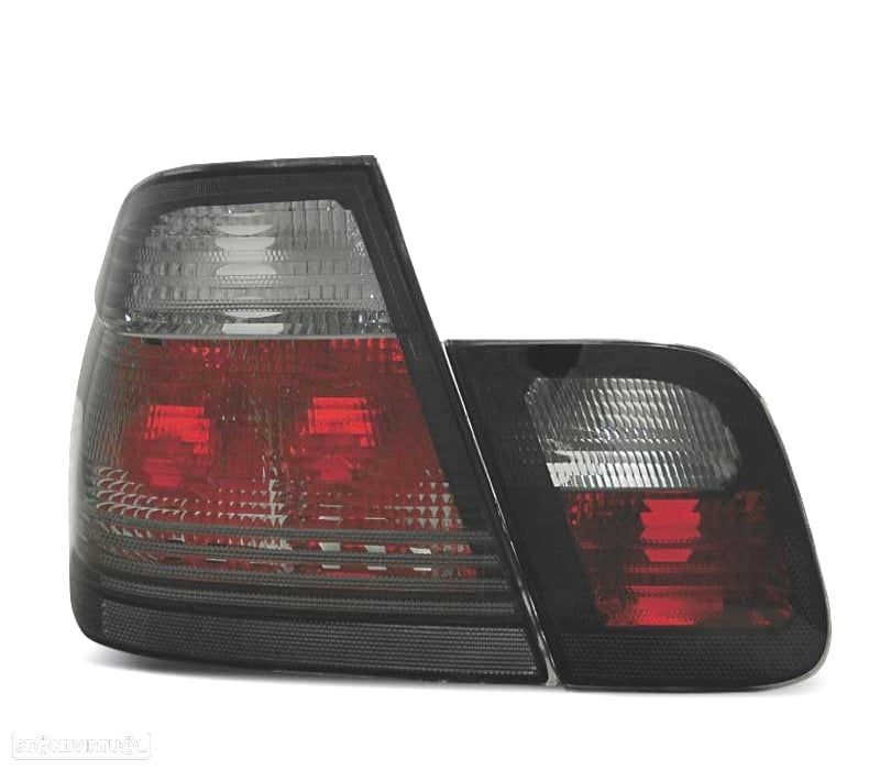 FAROLINS TRASEIROS BMW E46 SEDAN 98-01 FUMADOS LEX - 3