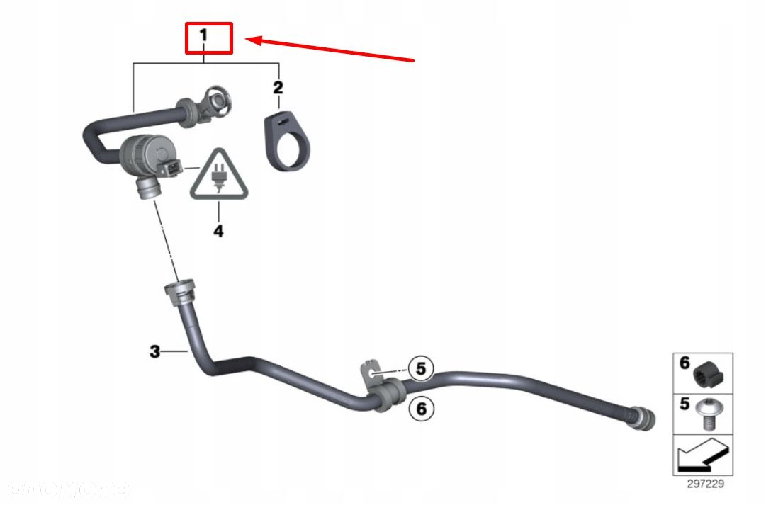 Zawór odpow. zbiornika z przewodem BMW N54 OE 13907618652 - 5