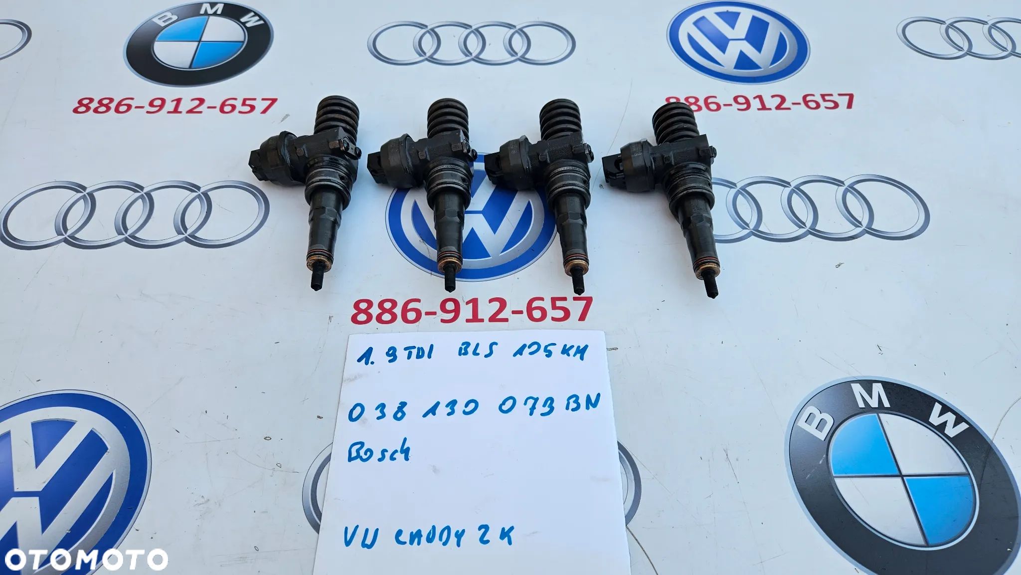 VW Golf V VW Caddy 2K VW Passat B6 Wtryskiwacz Wtrysk Pompowtryskiwacz Pompka 1.9 TDI 105 KM BLS  BOSCH 038130073BN - 1
