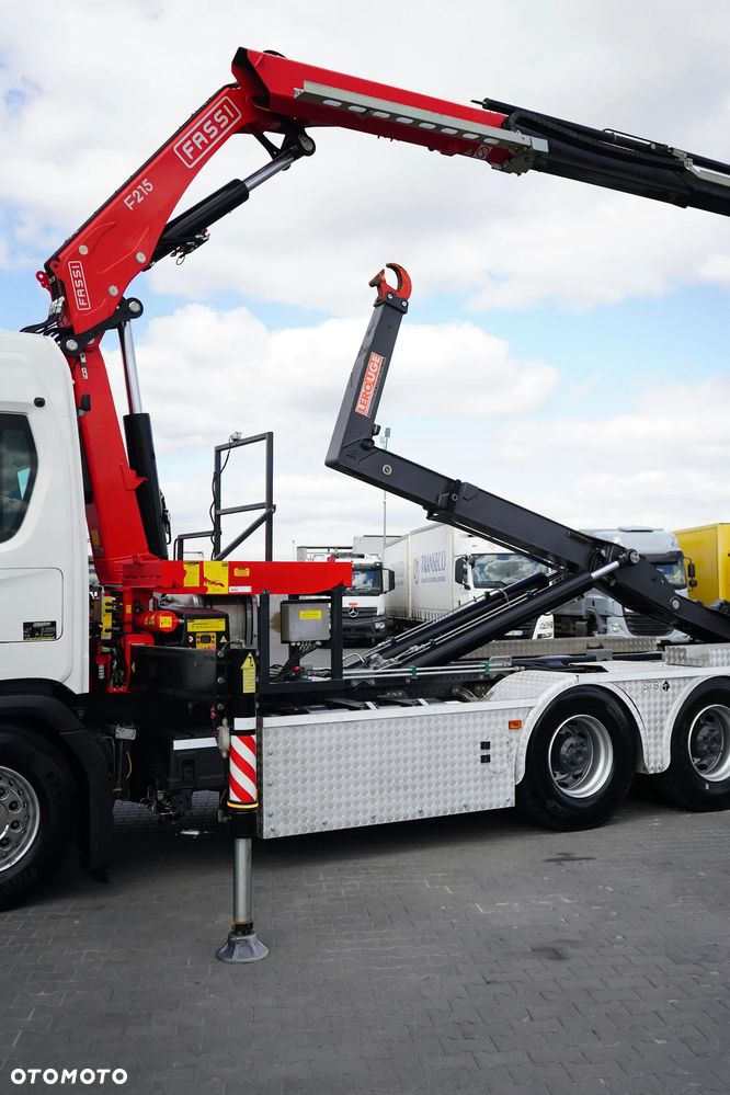 Scania G 410 / E 6 / 8 X 4 / HDS + HAKOWIEC / TRIDEM / CNG / RETARDER / FASSI F 215 - 26