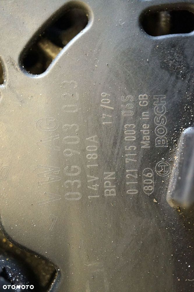 ALTERNATOR PASSAT B6 2.0 TDI 03G903023 180A VOLKSWAGEN 2005-2010 - 10