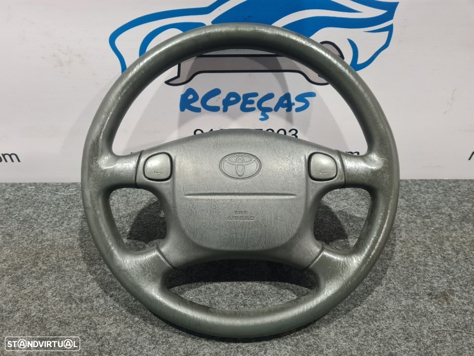 VOLANTE GUIADOR COMPLETO TOYOTA COROLLA E100 COMPACT PELE AIRBAG - 1