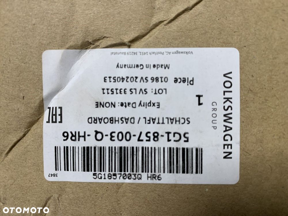 BARDZO ŁADNA Z DEMONTAŻU KONSOLA DESKA VW GOLF VII 7 12-20 5G1857003 - 12