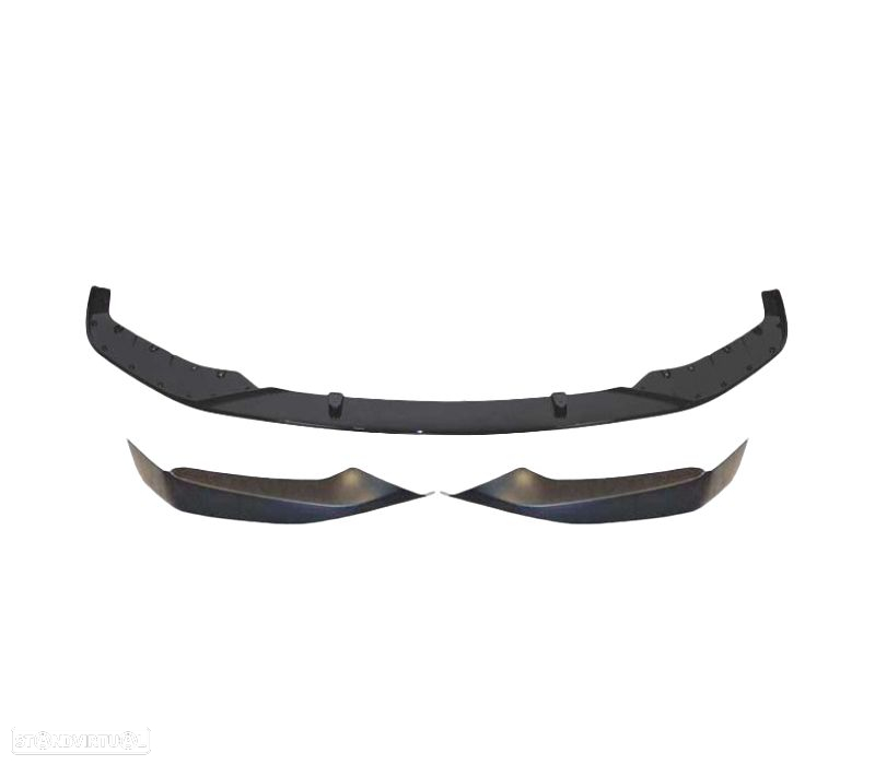 SPOILER FRONTAL BMW G30 G31 17-19 LOOK M TECH PRETO BRILHANTE + SPLITTERS - 2