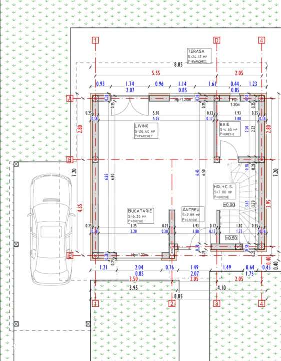 Casa individuala 110 mp utili, 400 mp teren, finisata modern, Luna de - Imagine principală: 3/4