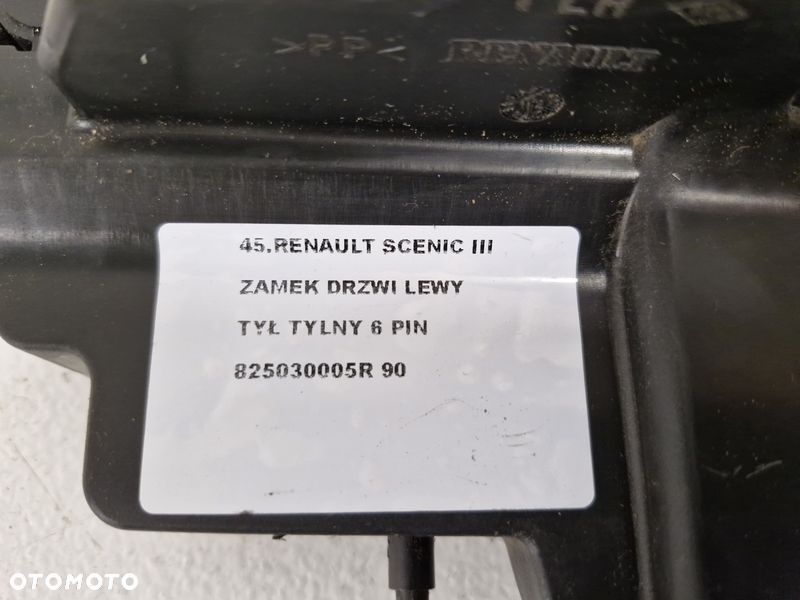renault scenic 3 iii zamek drzwi lewy tył tylny 6 pin 825030005r - 9