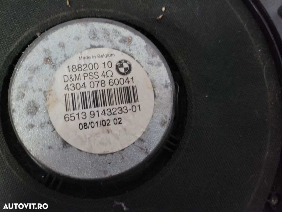 Boxa Difuzor Subwoofer Tub De Bass Bmw E90 E91 E92 E93 E87 E81 E82 Cod 9143233 - 5