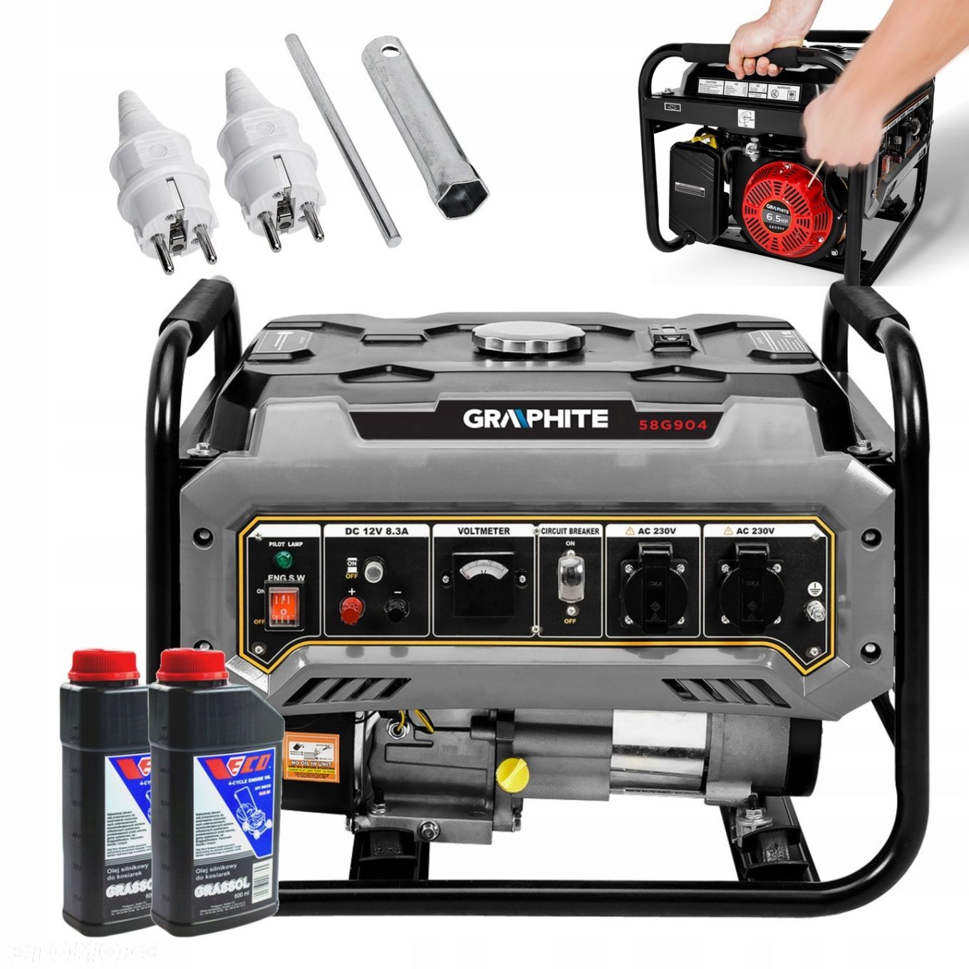 GRAPHITE AGREGAT PRĄDOTWÓRCZY GENERATOR 2200W OLEJ - 1