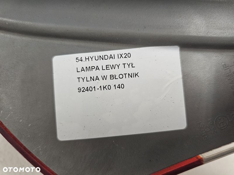 HYUNDAI IX20 LAMPA LEWY TYŁ LEWA TYLNA W BŁOTNIK 92401-1K0 - 6