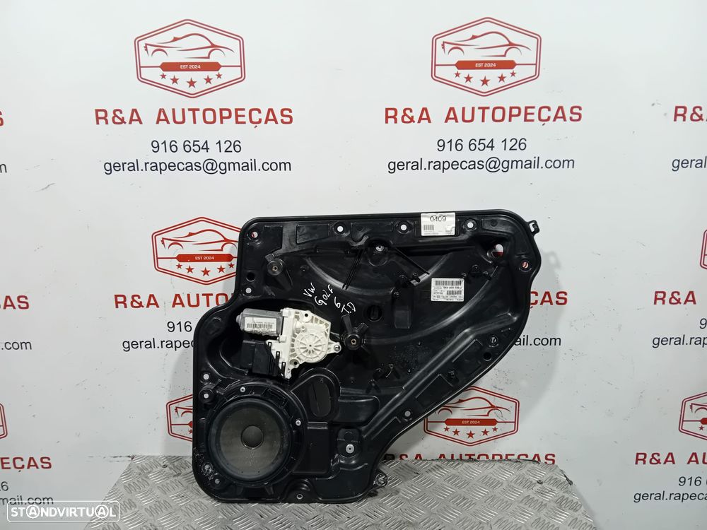 Elevador e Motor de Vidro Porta Trás Direito VW Golf 6 VI 5K4839730J Original - 2