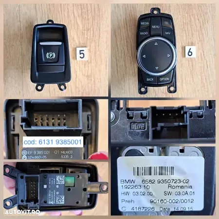 Ornament cu grila ventilatie panou comanda buton sport eco pdc modul control clima buton clapeta frana de mana jouystick navigarie gps radio cd display seria 2 F45+LCI F46+LCI - 5
