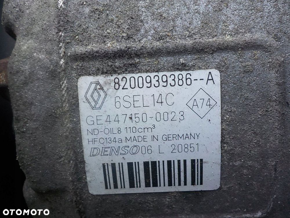 RENAULT MEGANE III 1.5 DCI SPRĘŻARKA POMPA KLIMATYZACJI 8200939386A - 5