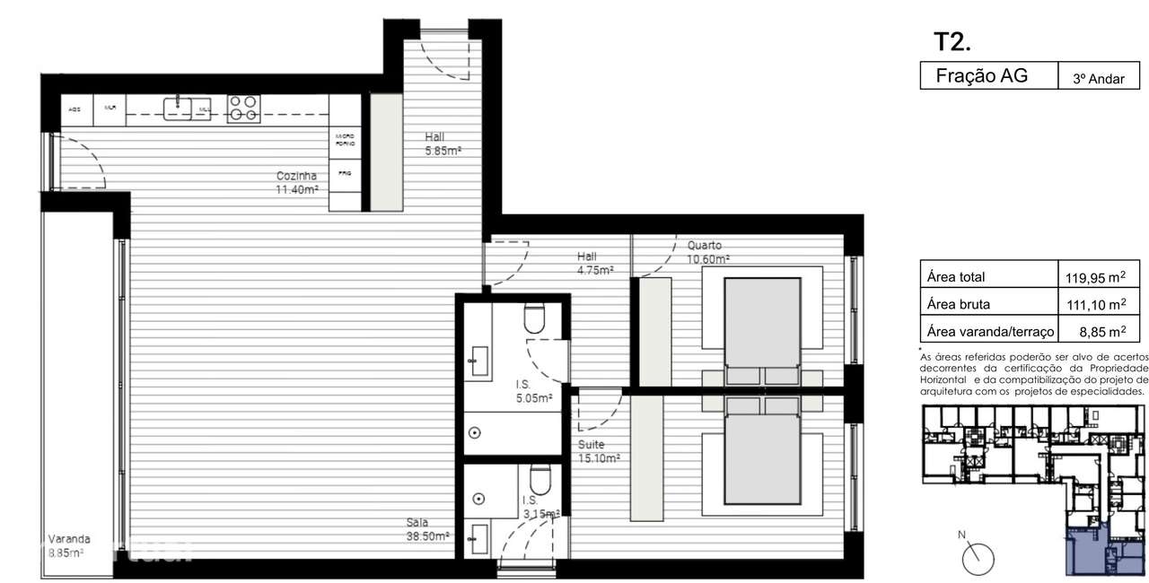 Apartamento T2 Venda em Lordelo,Paredes - Grande imagem: 4/12