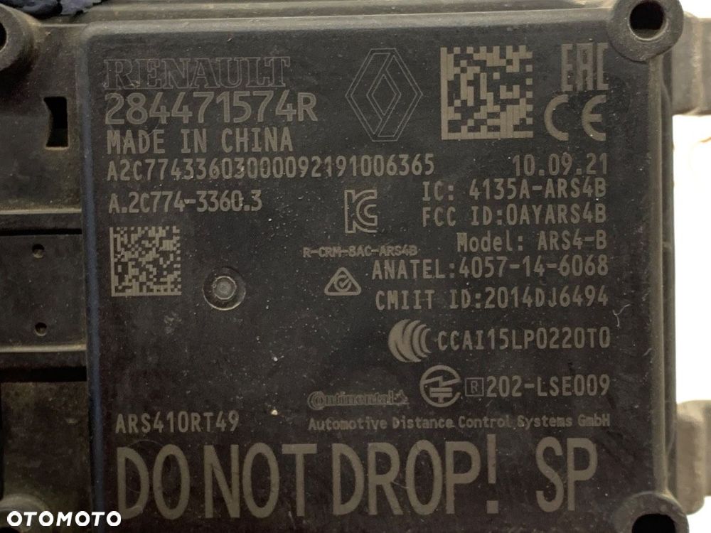 RADAR DISTRONIC RENAULT ARKANA I (LCM_) 2019 - 2022 1.5 E-TECH 145 69 kW [94 KM] Hybryda silnik - 4