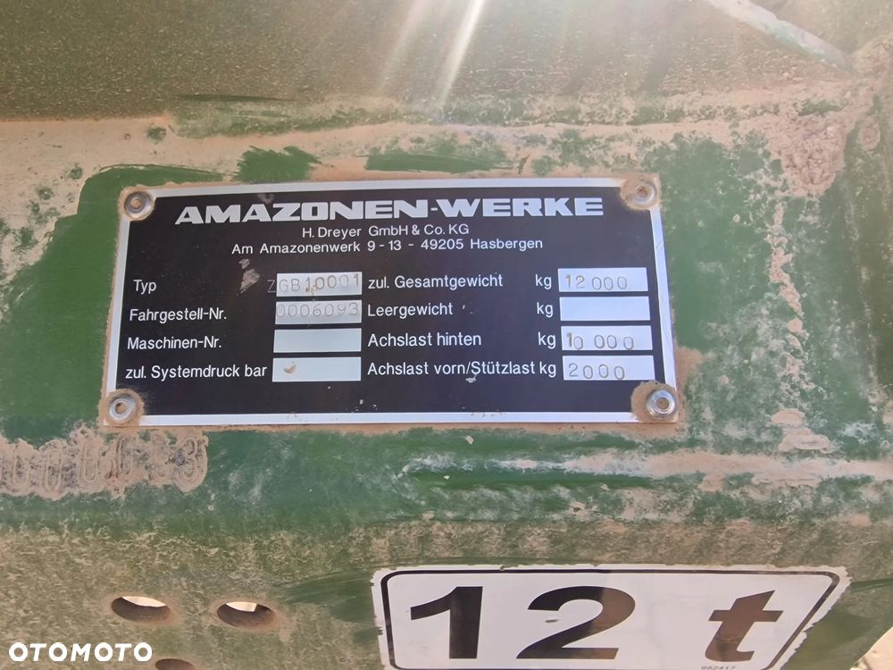 Amazone ZG-B 10001, 10Ton - 3