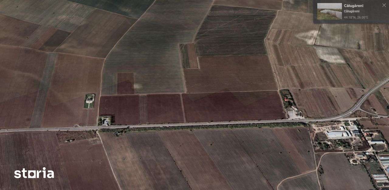 Teren agricol 5 Ha, deschidere 144m, Calugareni,Giurgiu 7 euro/mp+TVA - Imagine principală: 3/5