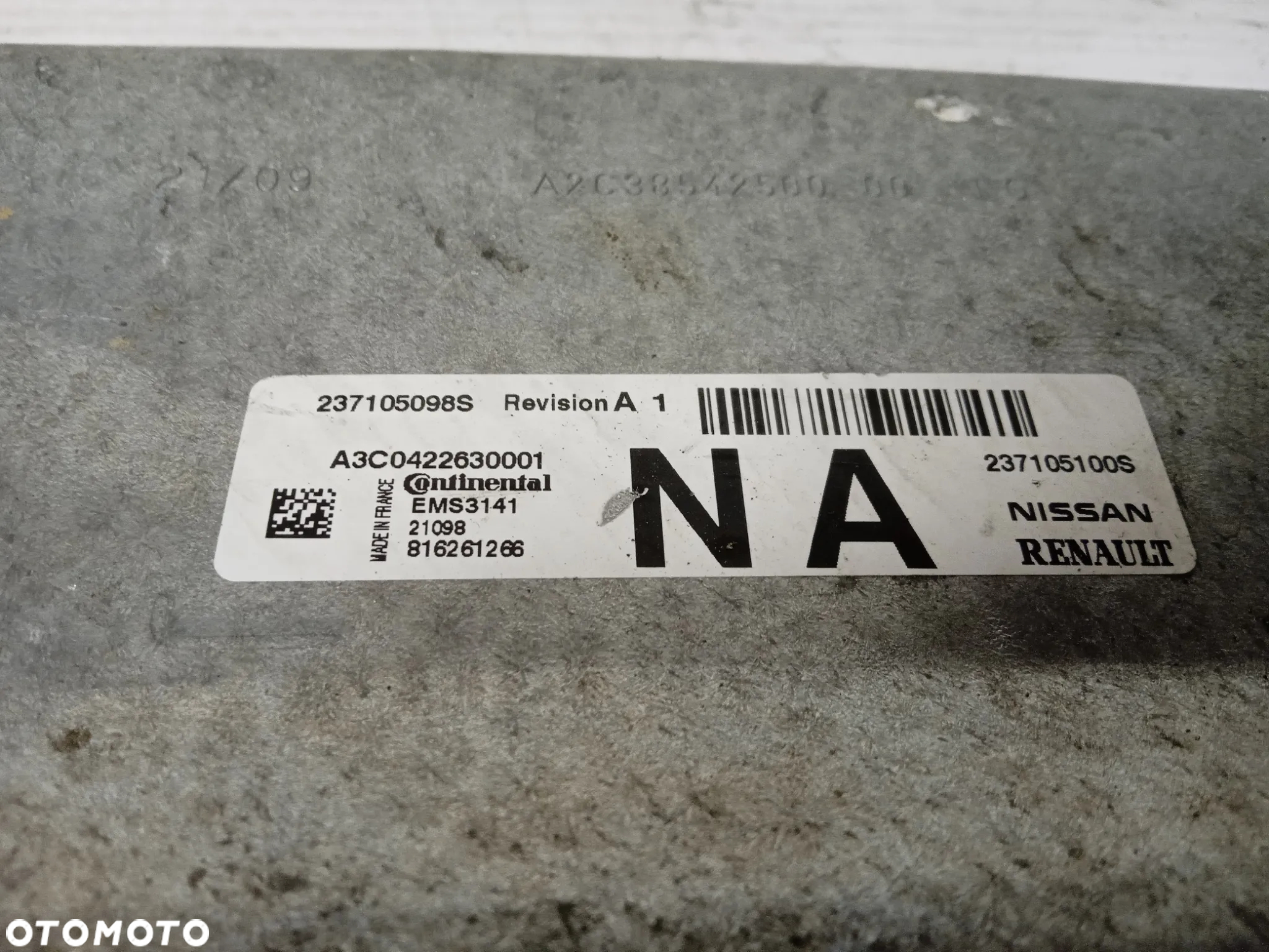 KOMPUTER STEROWNIK SILNIKA DACIA DUSTER LOGAN SANDERO II 1.0 TCE A3C0422630001 - 2