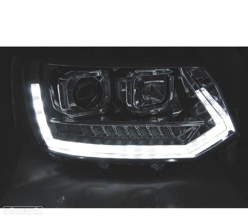 CONJUNTO DE FARÓIS PARA VOLKSWAGEN VW T5 10-15 TRU DRL COM INDICADORES LEDS DINÂMICOS CRISTAL - 2