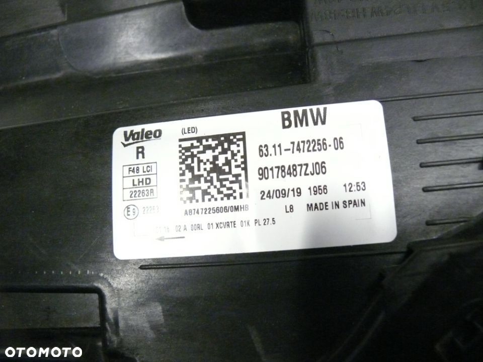 LAMPA PRZEDNIA PRAWA BMW X1 F48 2019 2022 LED FULL EU - 5